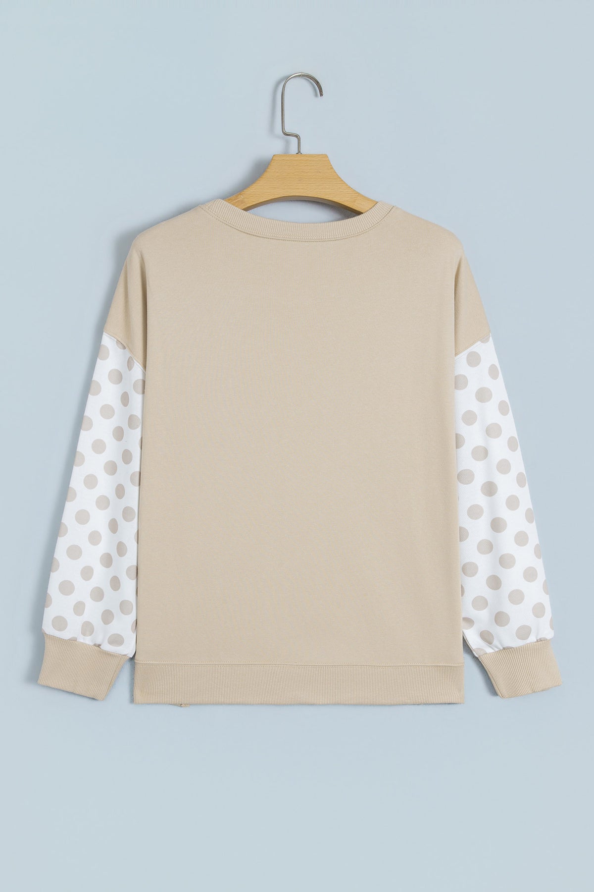 Khaki Thanksgiving Slogan Patchwork Pullover Graphic Sweatshirt