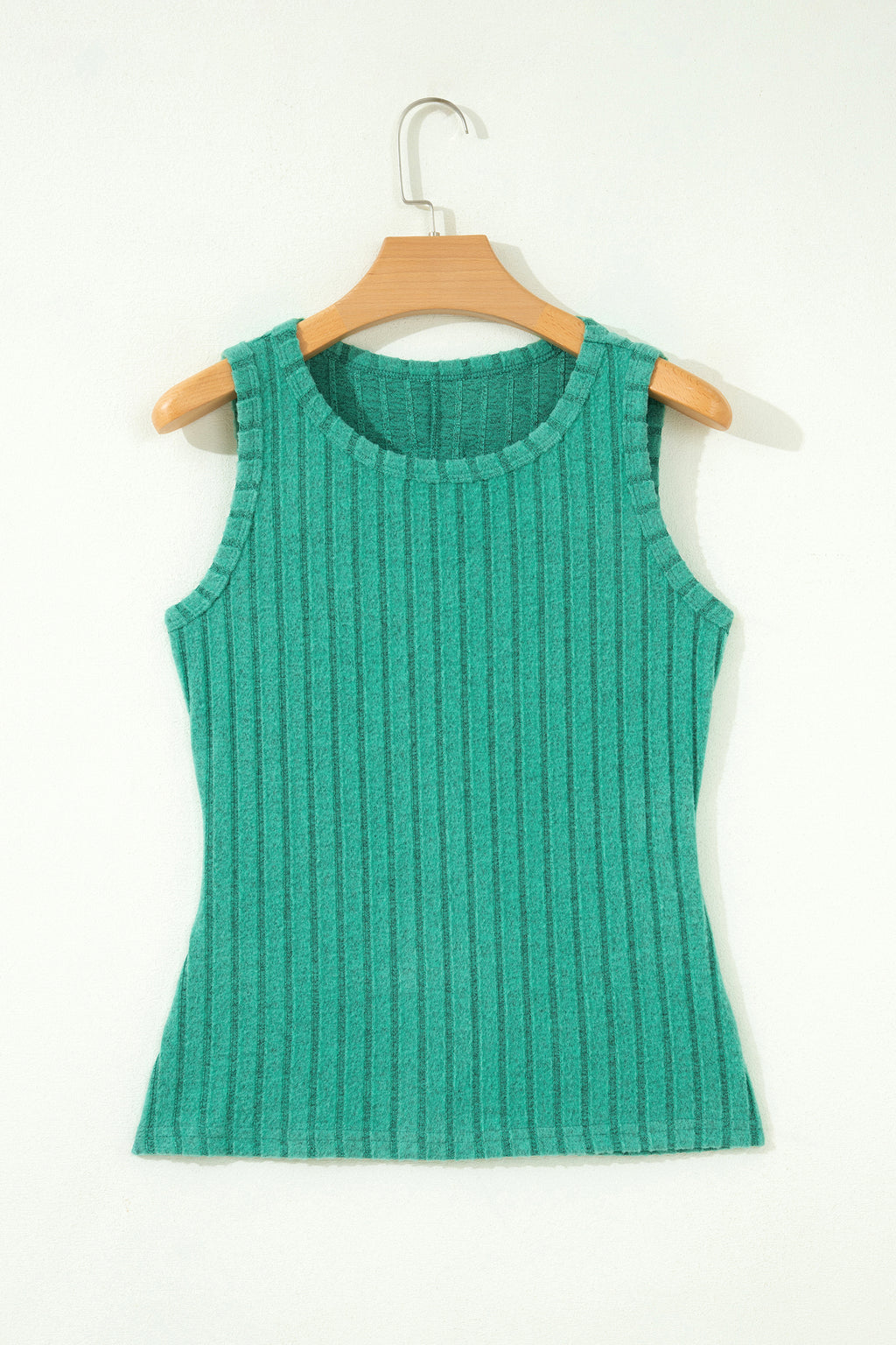 Beau Blue Slim Ribbed Mineral Wash Tank Top