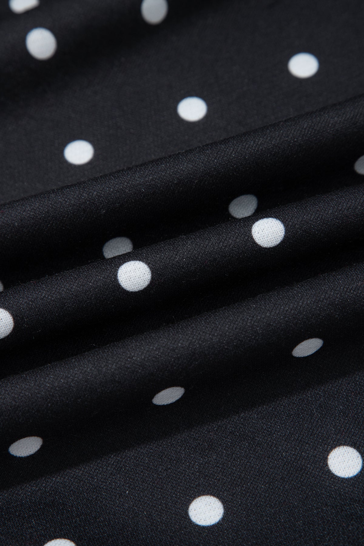 Pink Polka Dot Print Metal Button Collar Casual Pullover Sweatshirt