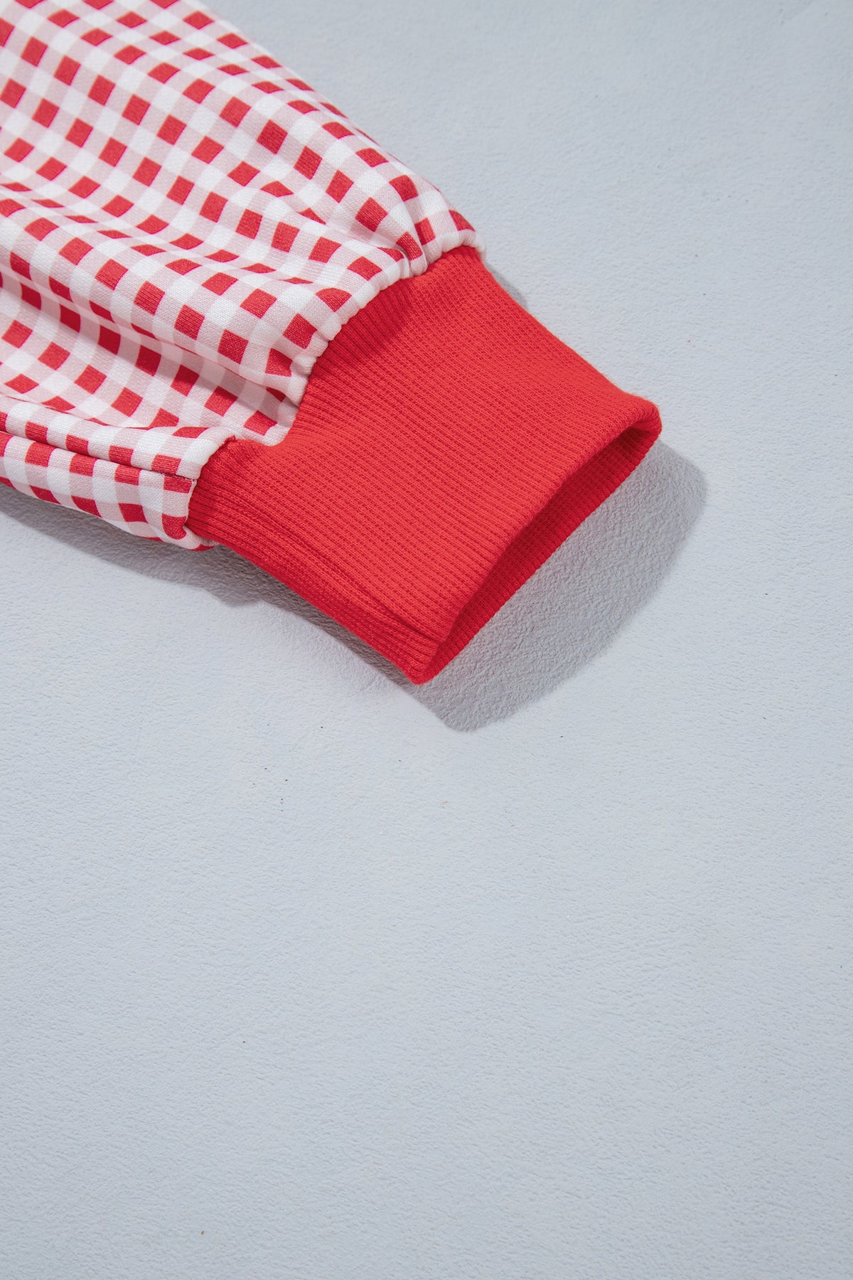 Carrot Gingham Plaid Oversized Pullover Sweatshirt