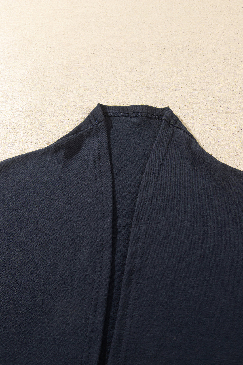 Parchment Solid Color Long Sleeve Casual Tunic Shift Cardigan