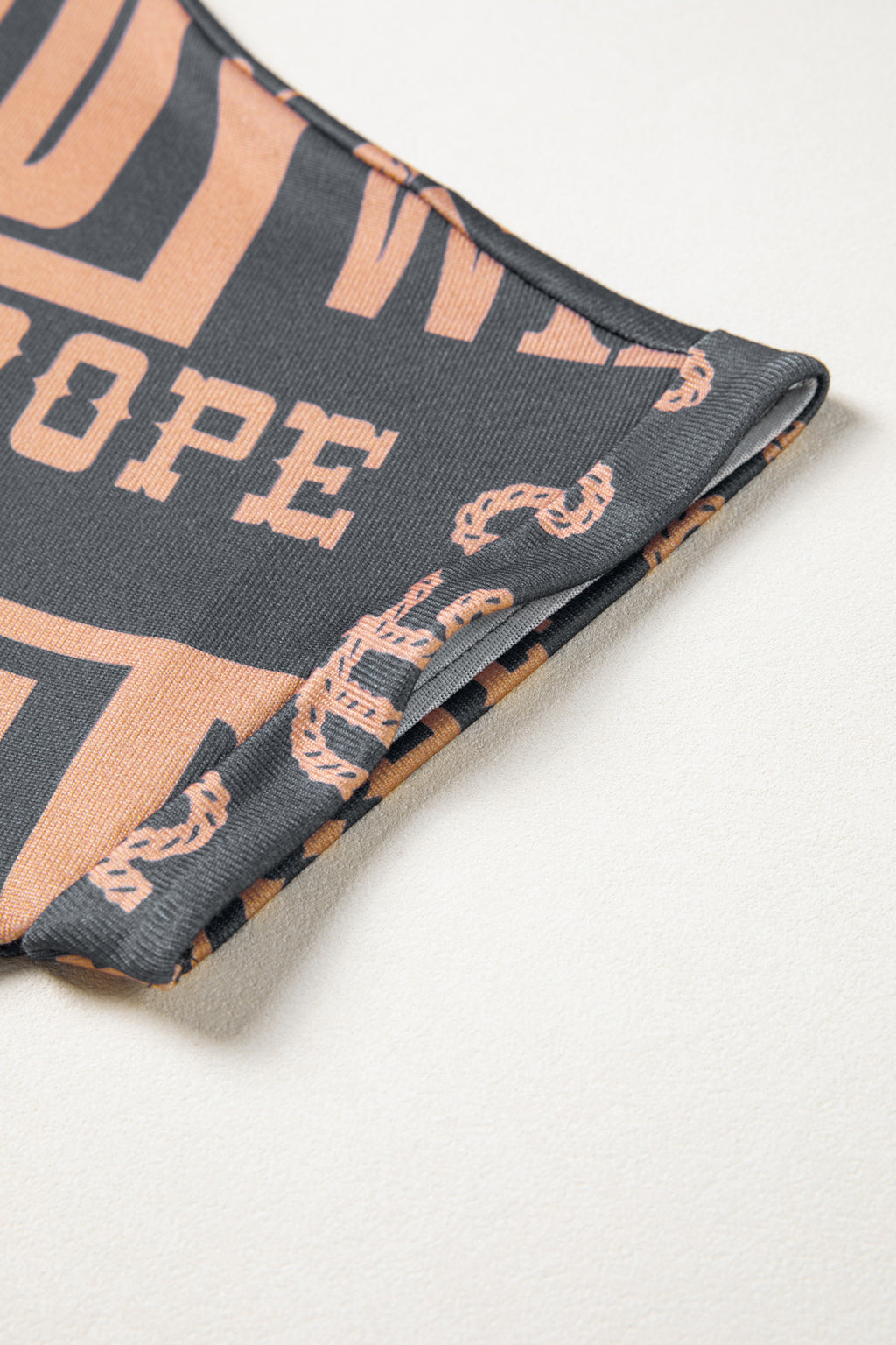 Dark Grey Howdy Cowboy Letter Printed Western Fashion Tee