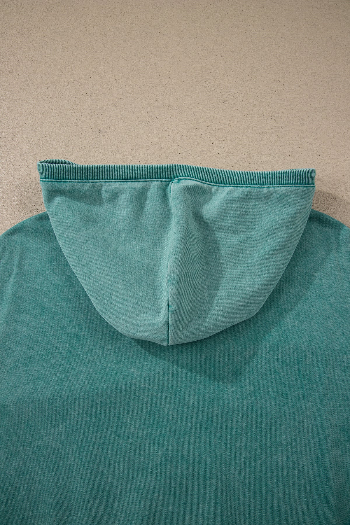 Wild Ginger Half Zip Kangaroo Pocket Mineral Wash Baggy Hoodie