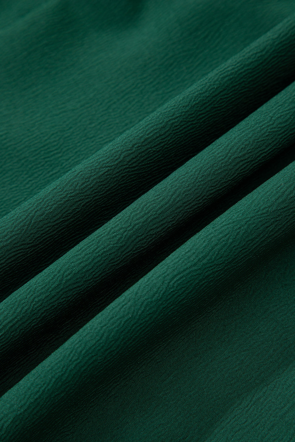 Blackish Green Solid Long Sleeve Button V Neck Tiered Maxi Dress