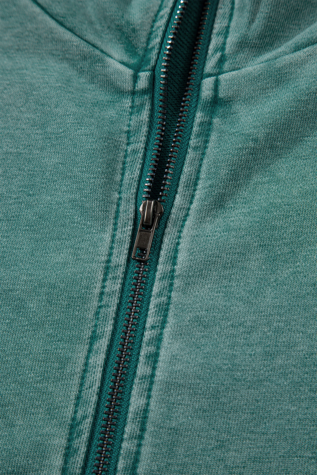 Wild Ginger Half Zip Kangaroo Pocket Mineral Wash Baggy Hoodie