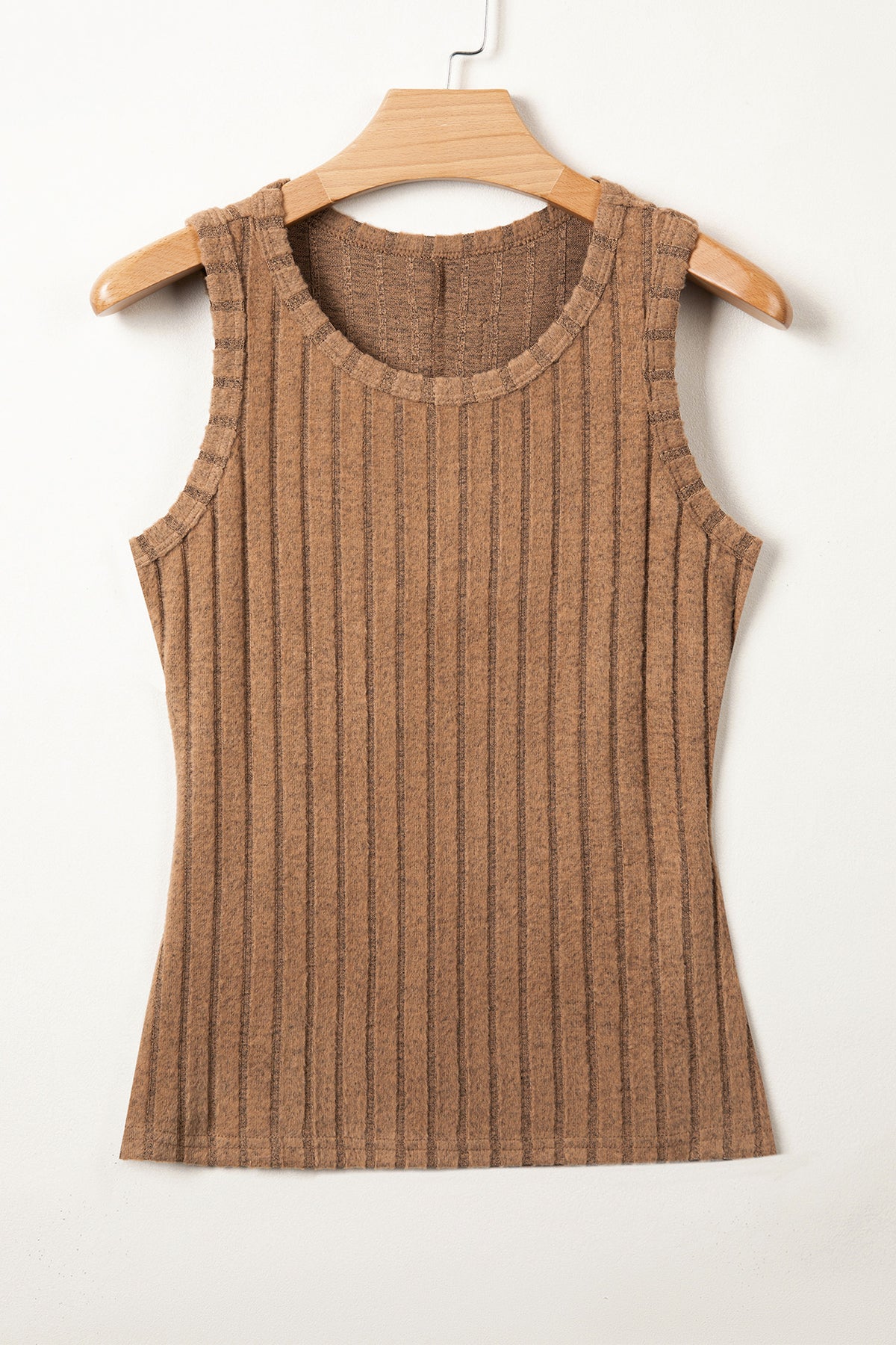 Beau Blue Slim Ribbed Mineral Wash Tank Top